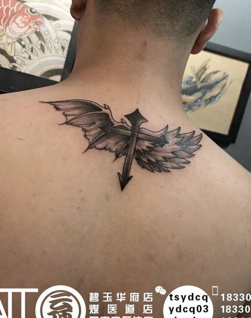 自由 信仰纹身图片_成品背部欧美习俗静物原创图腾纹身图案