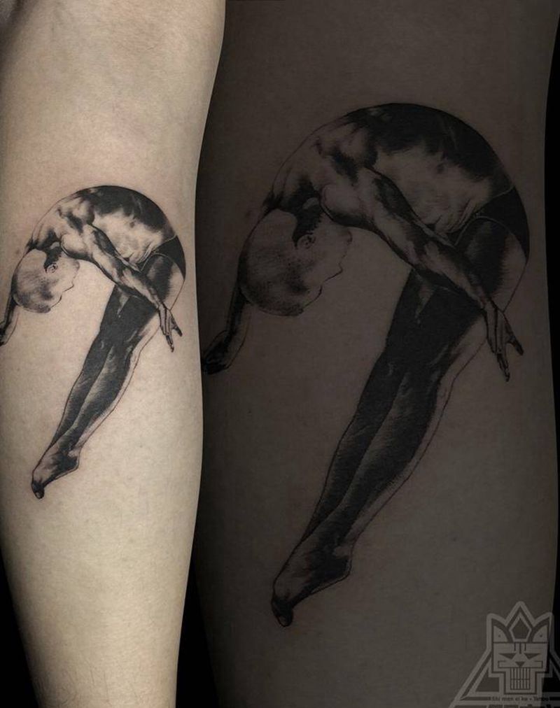 万青纹身图片_成品脚部写实欧美肖像人物纹身图案