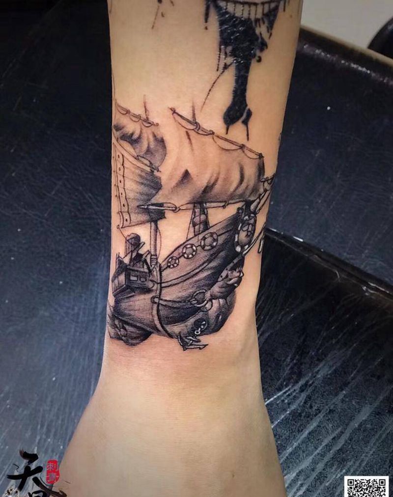 帆纹身图片