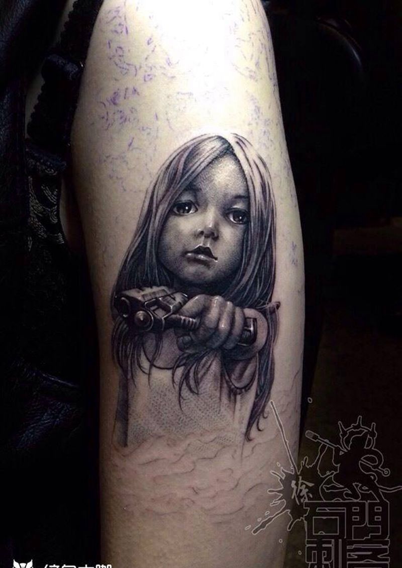 这个还没完....纹身图片_手臂肖像写实纹身图案