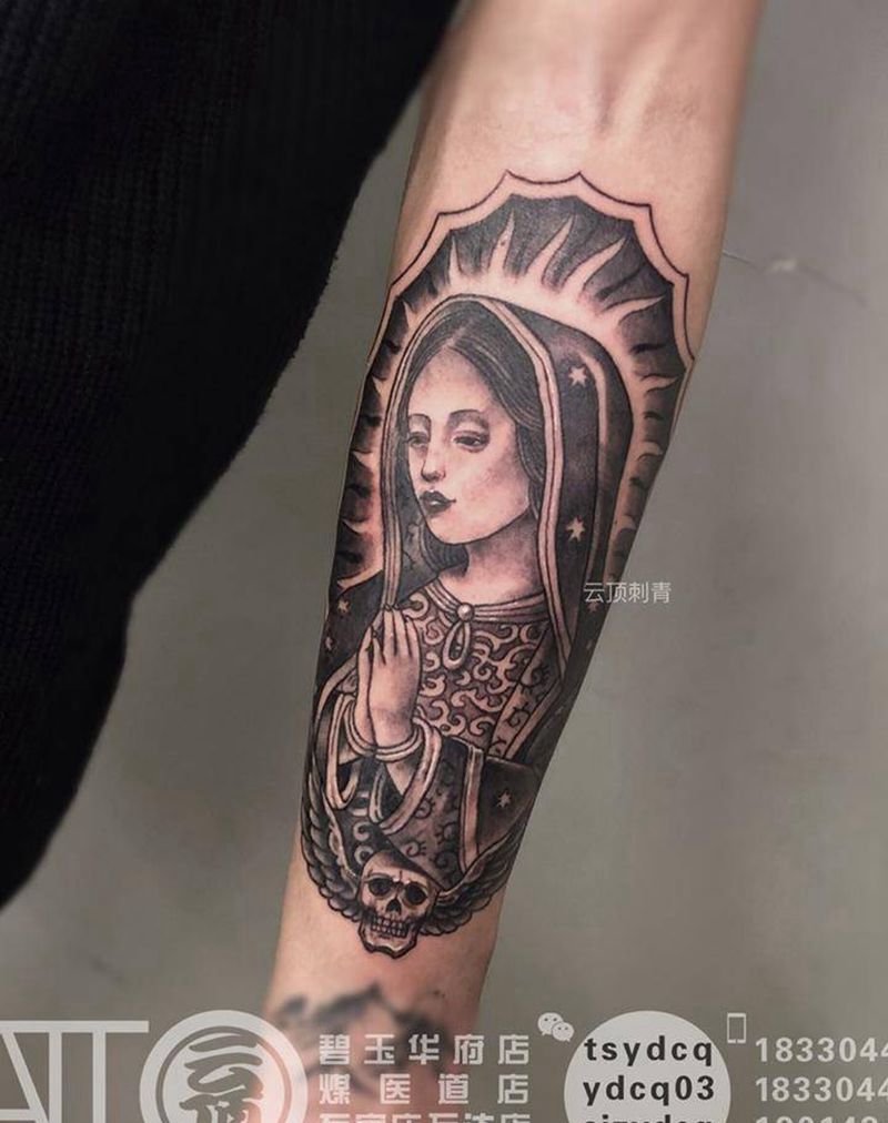 school圣母纹身图片