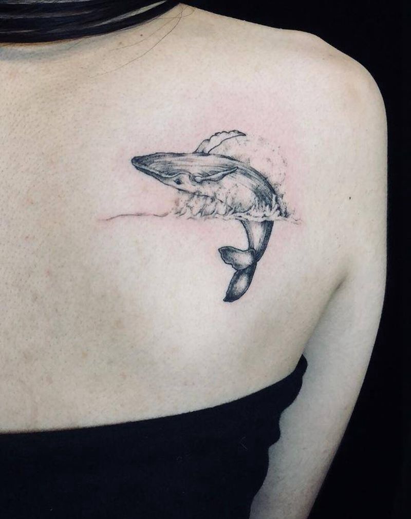 小鲸鱼纹身图片