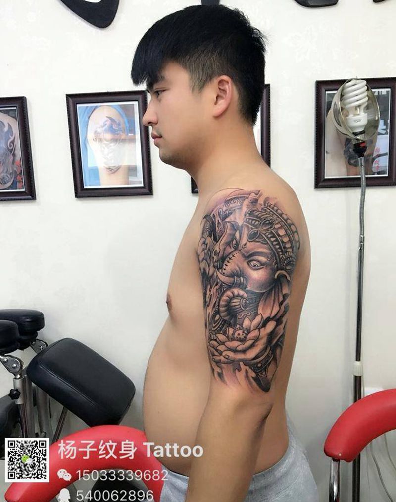 杨子纹身象神作品纹身图片