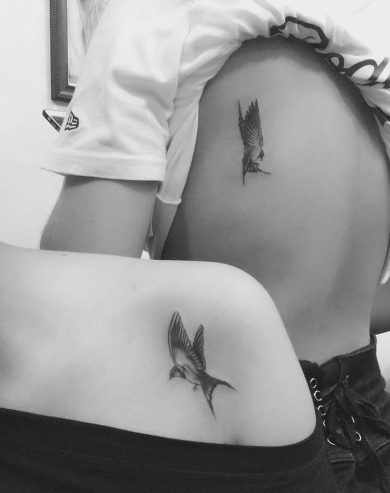 小清新纹身图片_动物几何纹身图案