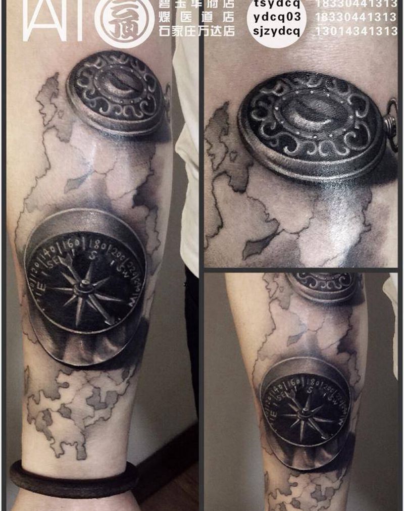 素描写实风格纹身图片