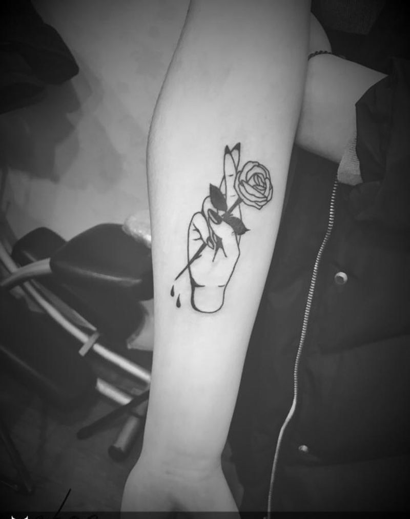 玫瑰纹身图片