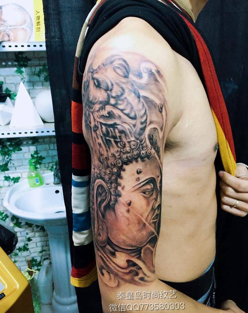 佛魔一念纹身图片