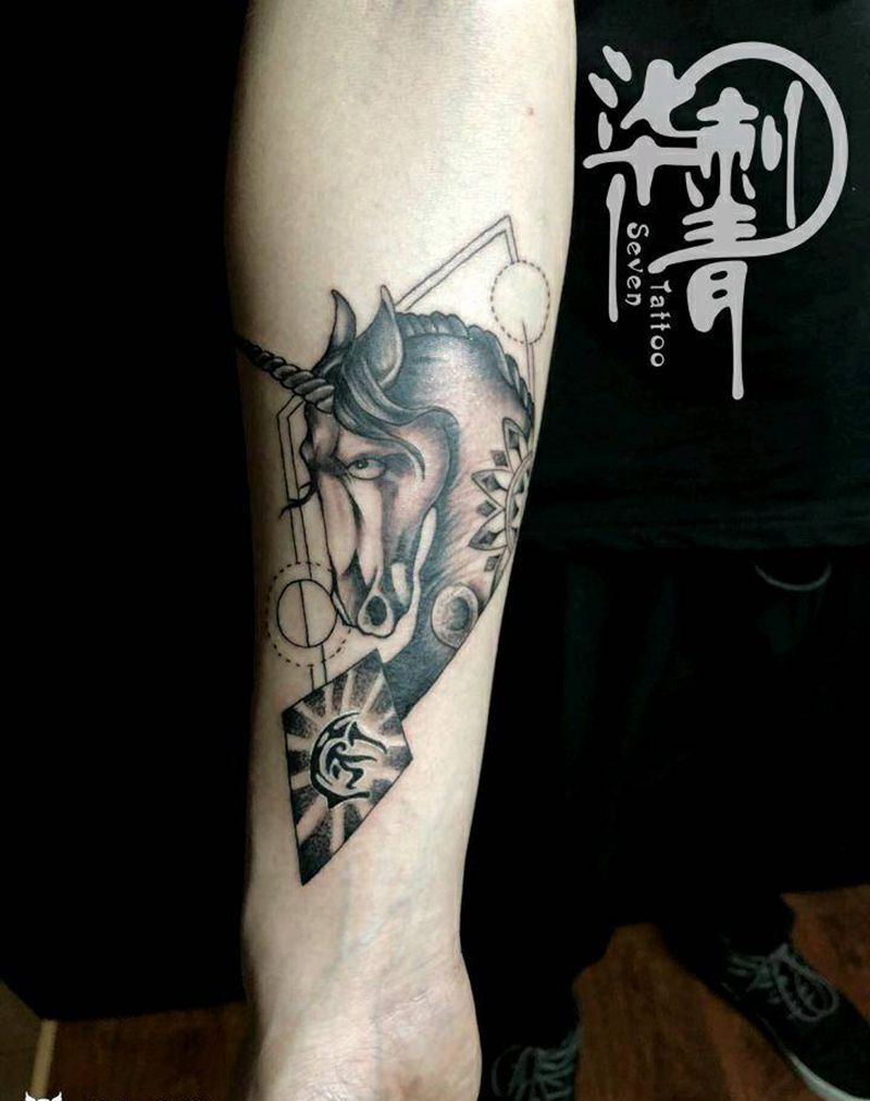 独角兽纹身图片