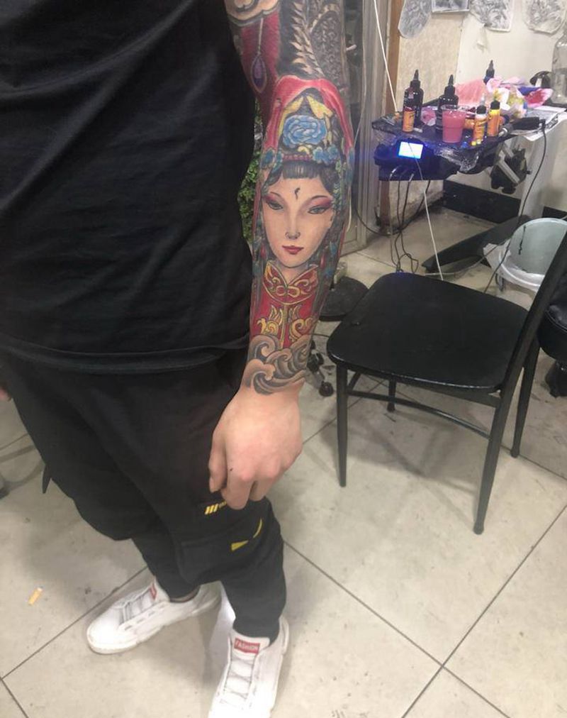 花臂纹身图片_手臂纹身图案