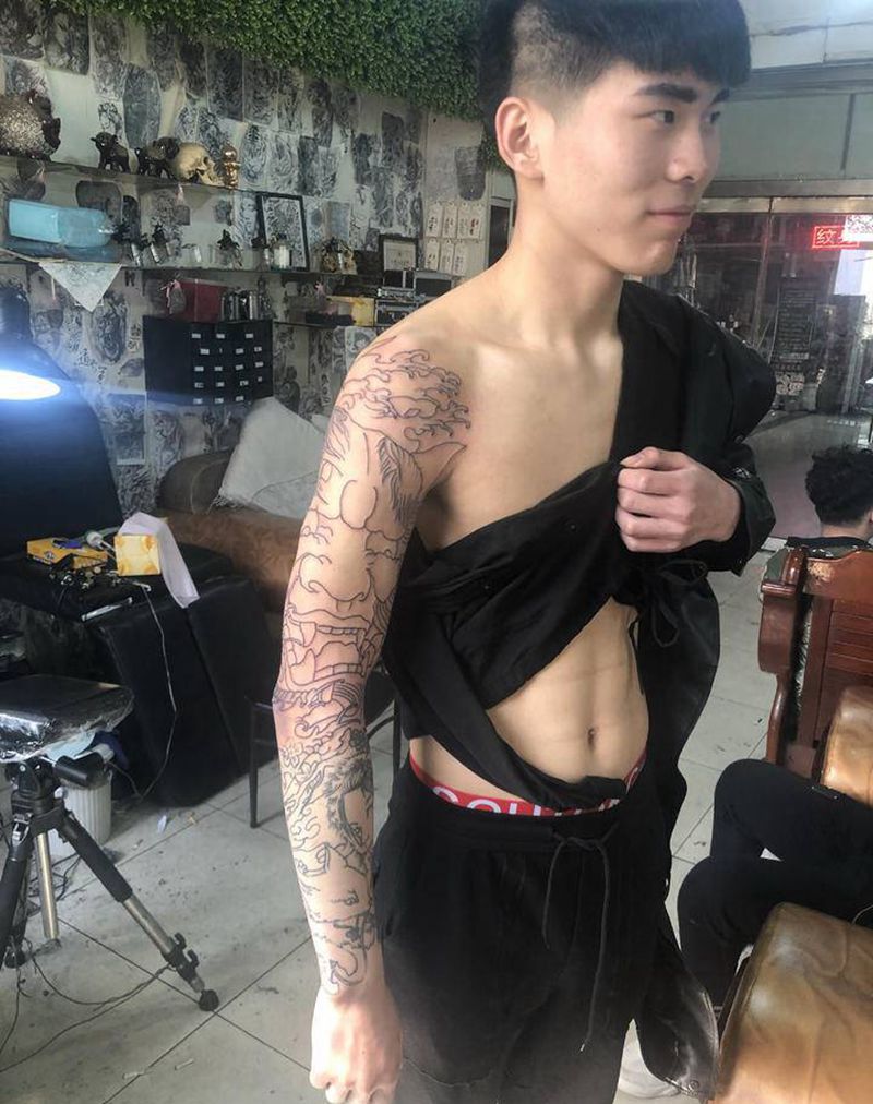 般若艺妓纹身图片_手臂纹身图案