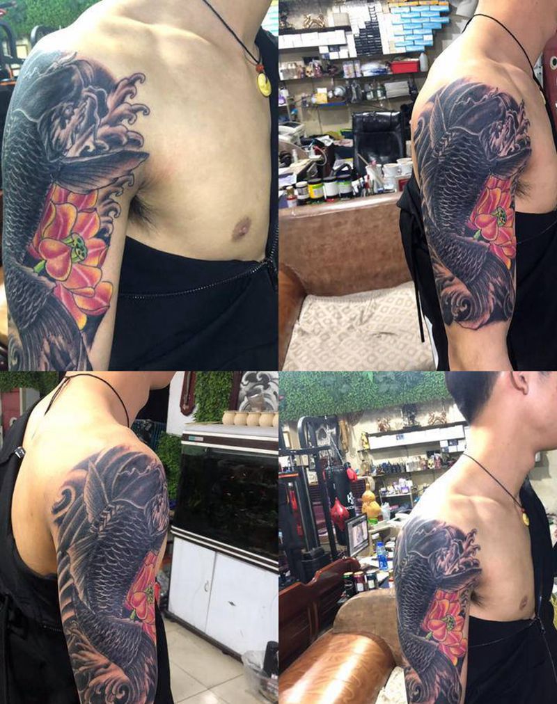 覆盖骷髅纹身图片_手臂纹身图案