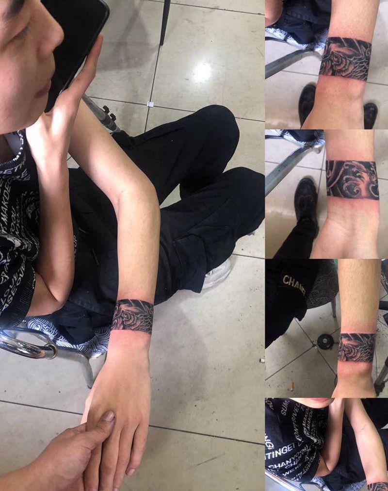 手环纹身图片_手臂纹身图案