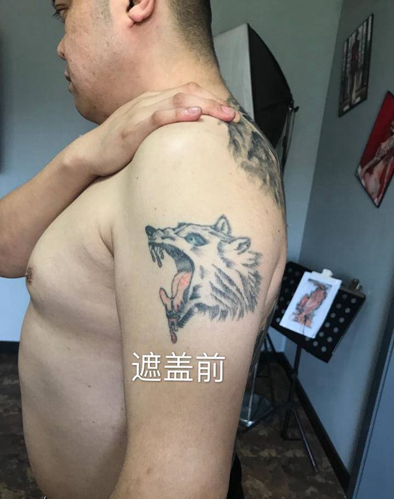 遮盖作品纹身图片_手臂欧美写实纹身图案