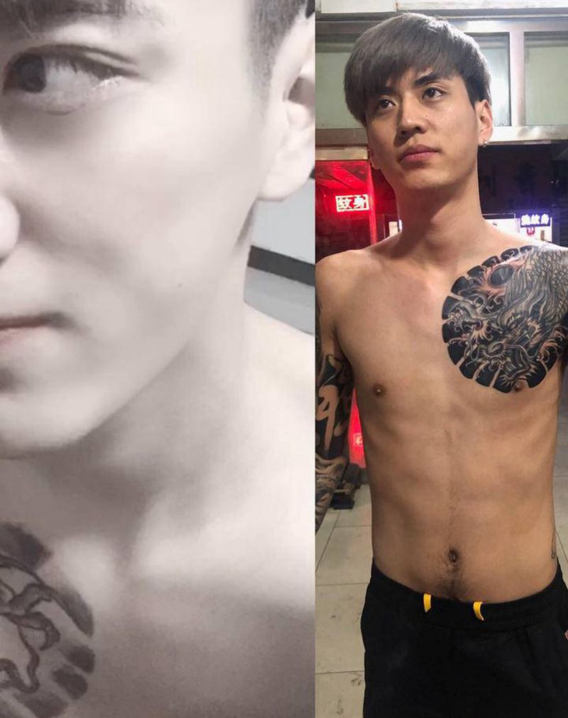 修改纹身图片_胸部纹身图案