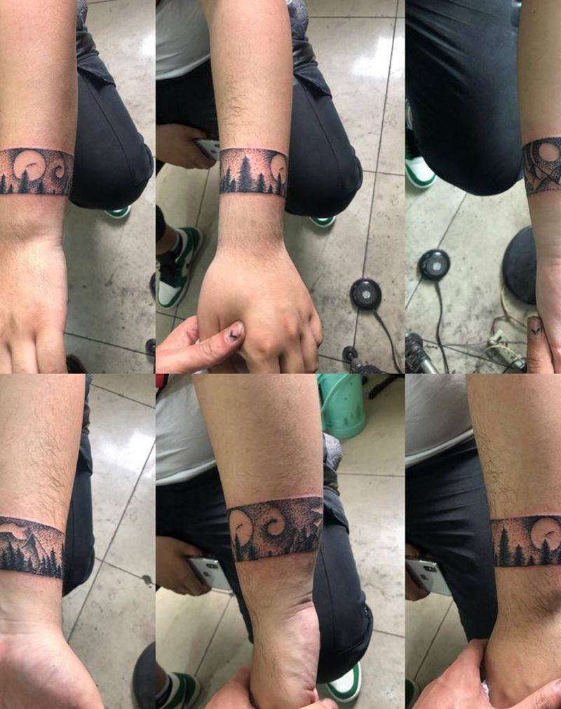 手环纹身图片_手臂纹身图案