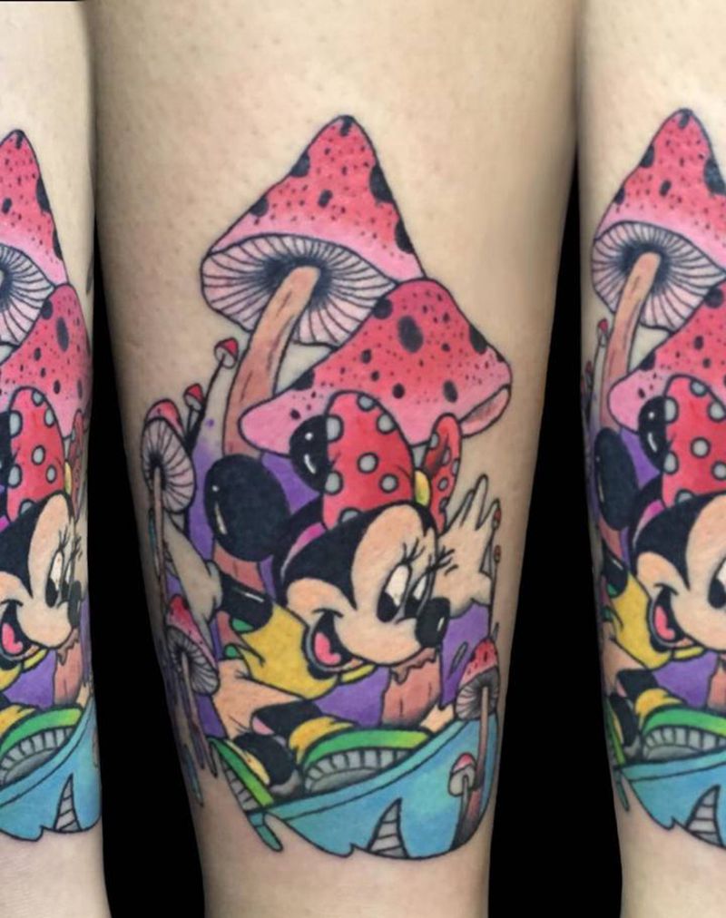 米奇纹身图片_New School纹身图案