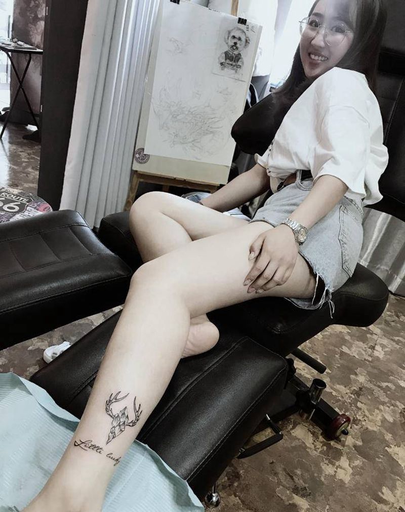 鹿角纹身图片_New School纹身图案