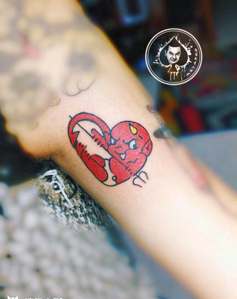 小恶魔纹身图片_Old School纹身图案