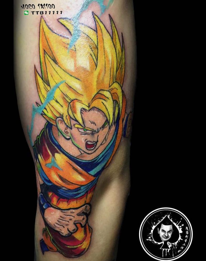 七龙珠超纹身图片_New School纹身图案
