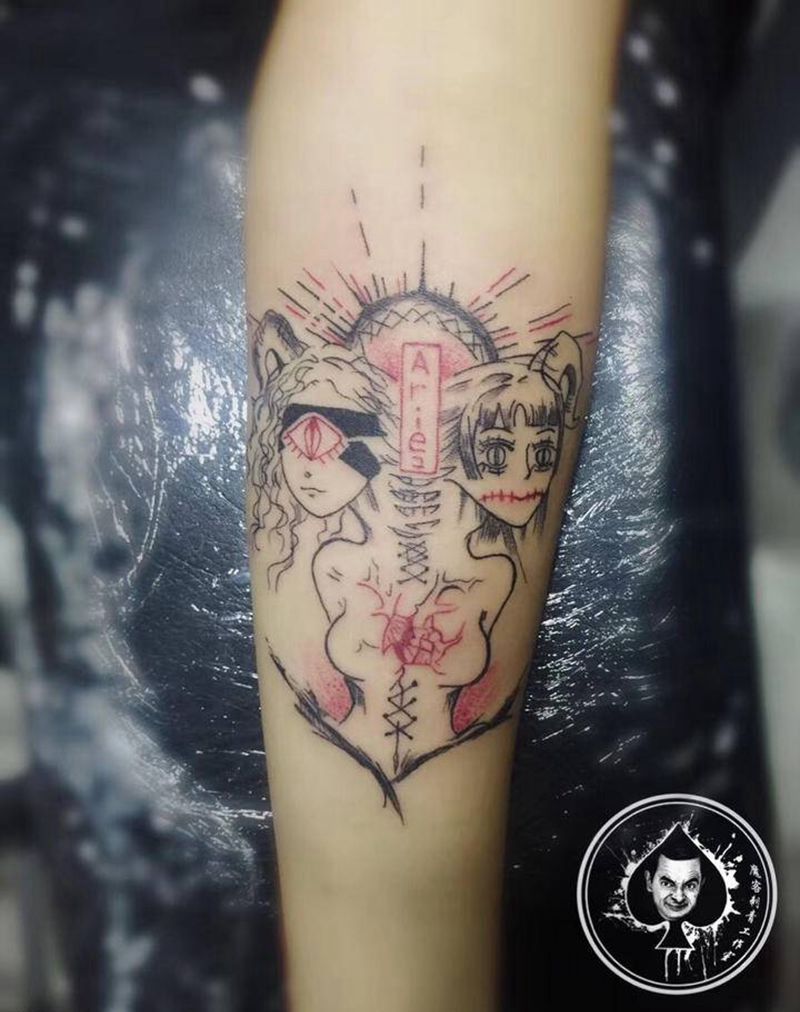 ，，纹身图片_New School纹身图案