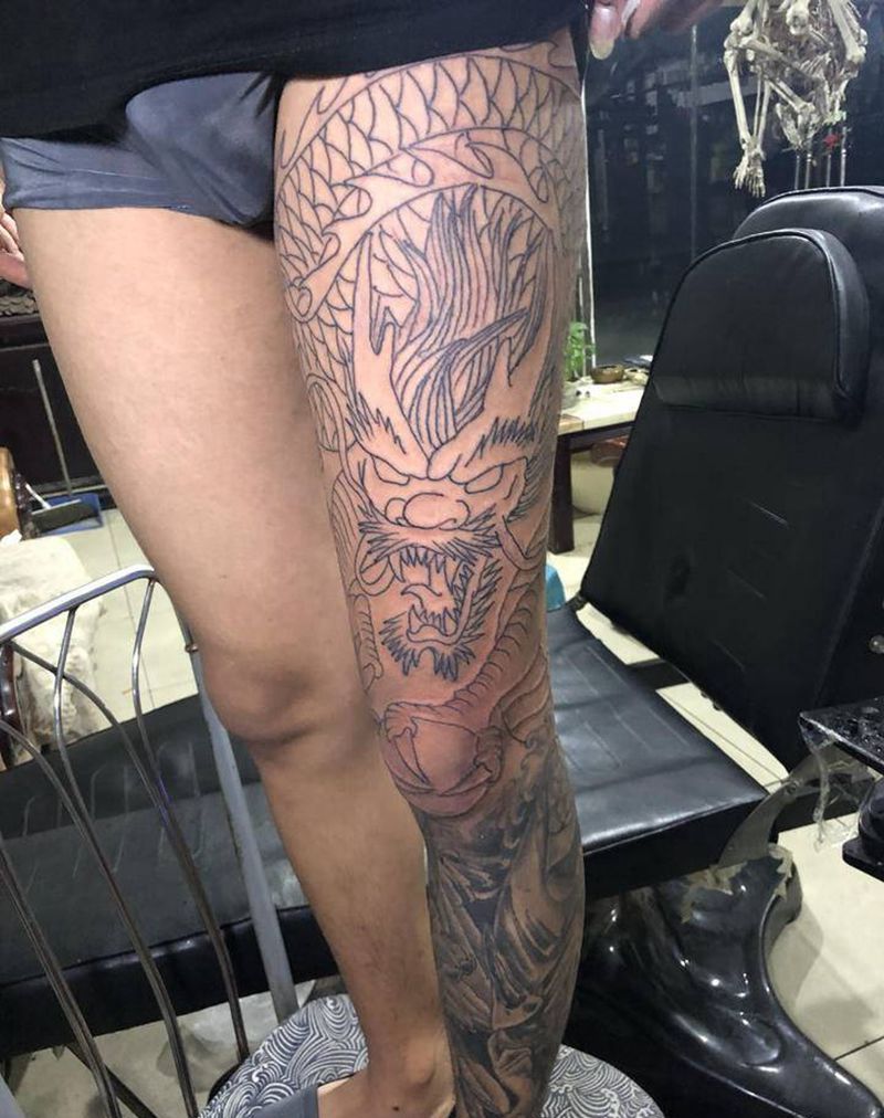 龙华纹身图片_脚部纹身图案