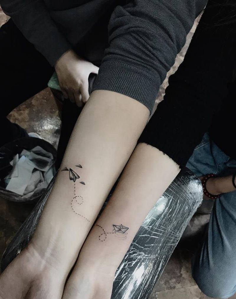 情侣纹身一对纹身图片_手臂纹身图案