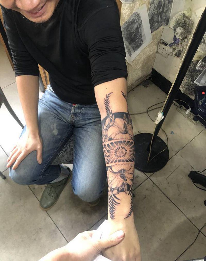 包小臂纹身图片_手臂纹身图案