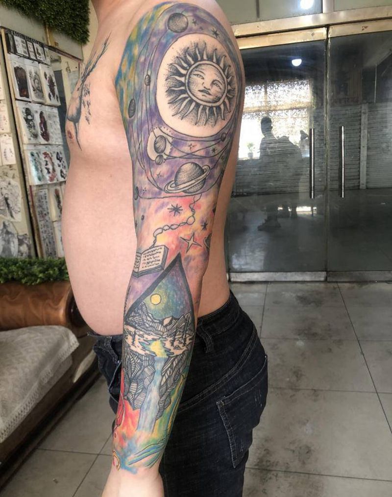 花臂纹身图片_手臂纹身图案