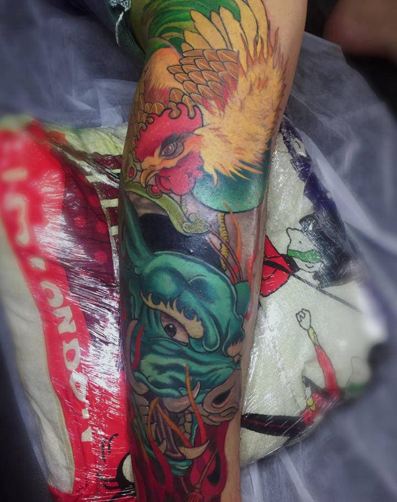 猪纹身图片_新传统纹身图案