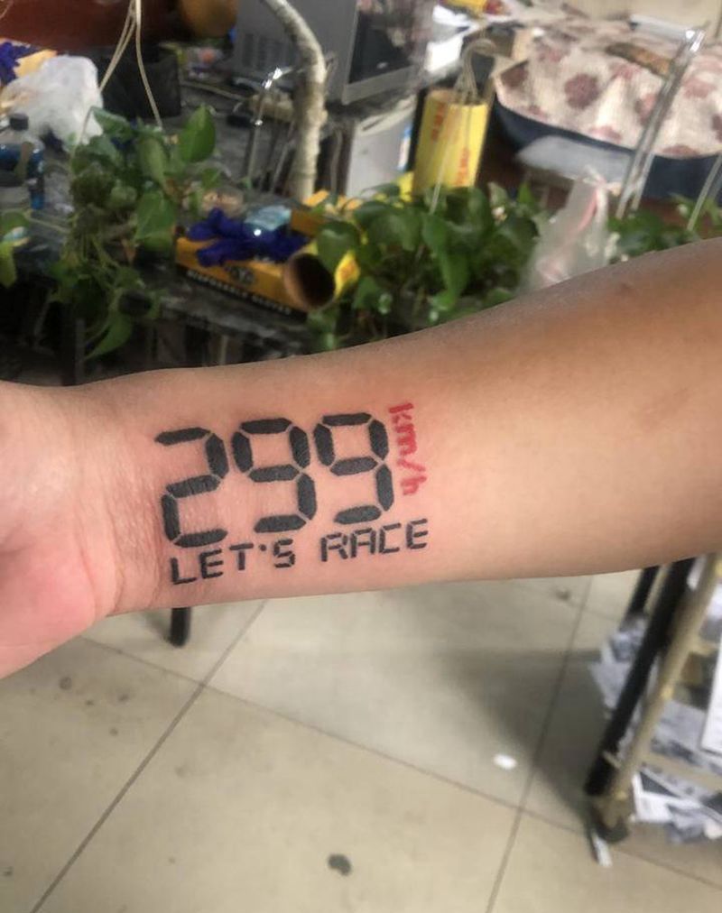 数字纹身图片_手臂纹身图案