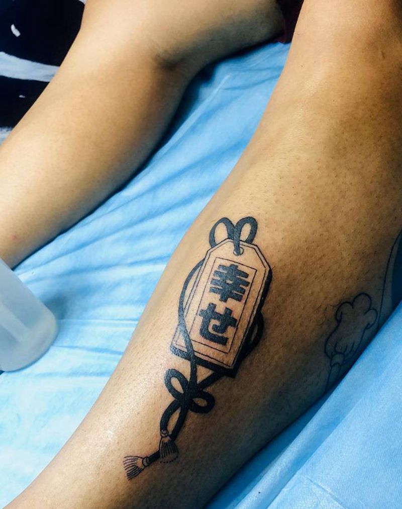 日式传统小图纹身图片_腿部老传统纹身图案