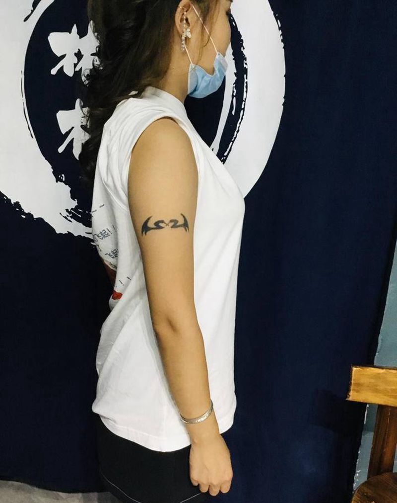 失败纹身遮盖纹身图片_手臂老传统纹身图案