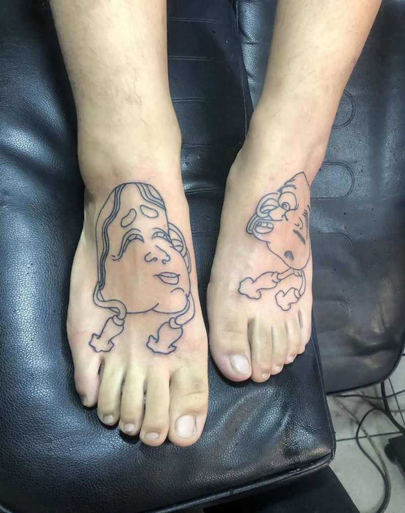 日式纹身图片_脚部纹身图案