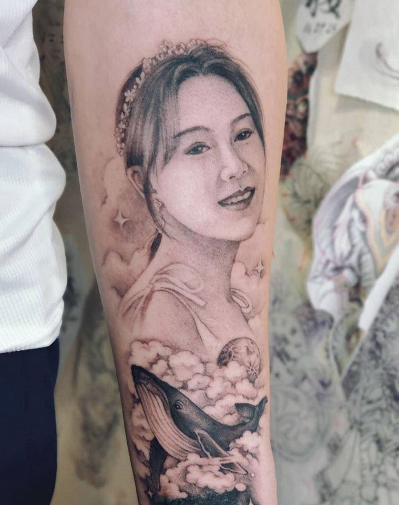 与子携手纹身图片_手臂纹身图案