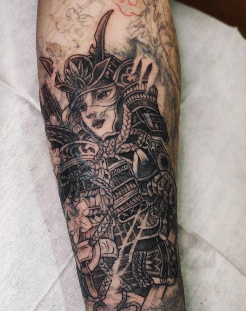 花木兰纹身图片_手臂纹身图案