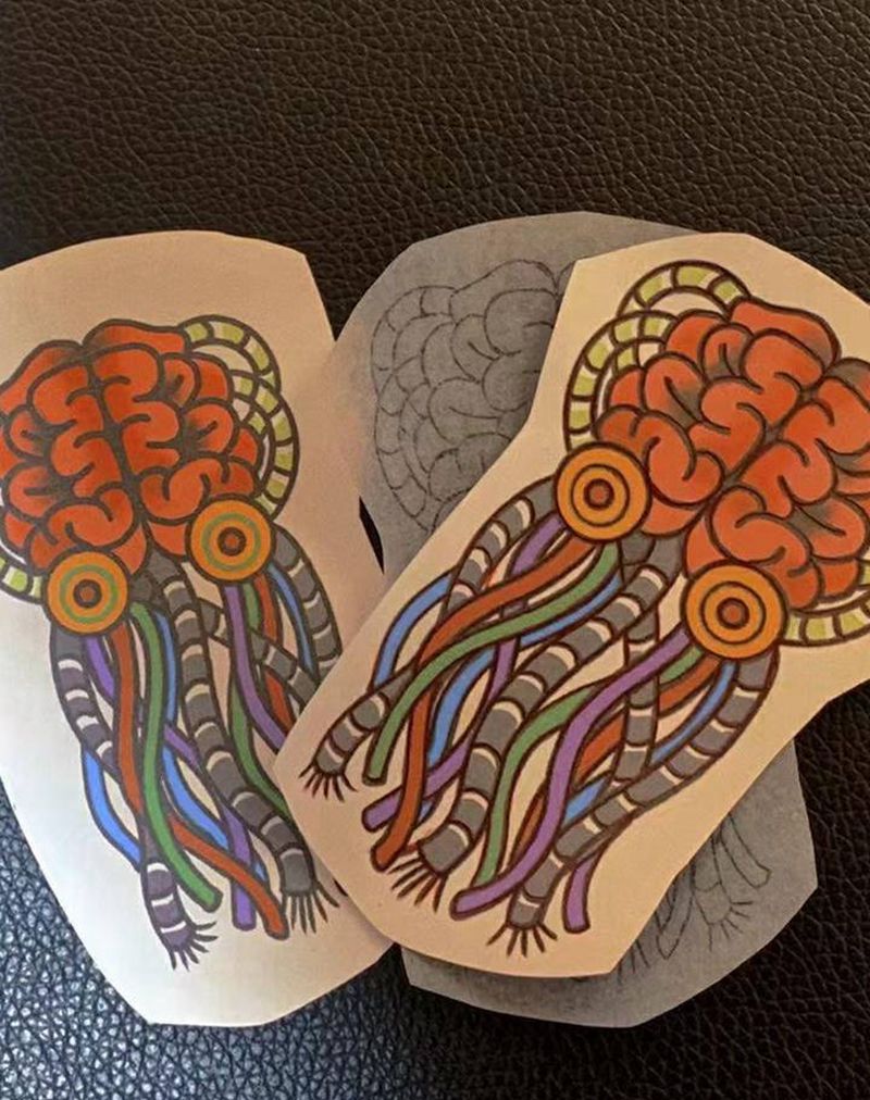 朋克风小章鱼纹身图片_手臂纹身图案