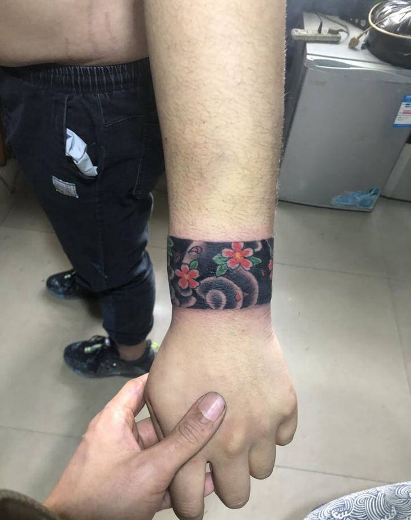 手环纹身图片_手臂纹身图案