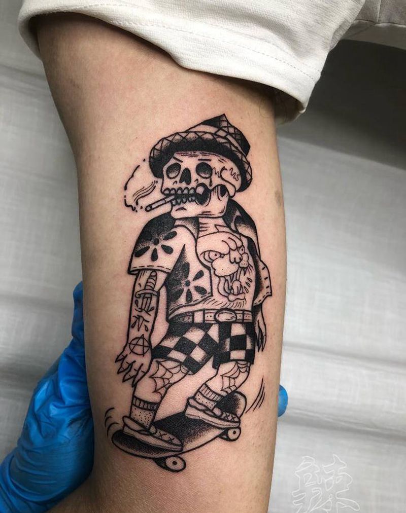 …纹身图片_手臂Old School纹身图案