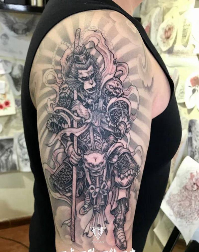 大圣纹身图片_手臂纹身图案