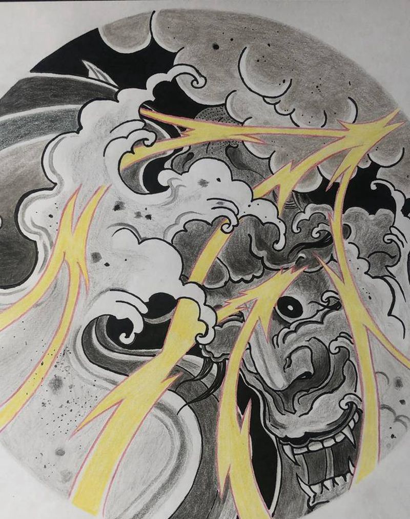 手稿纹身图片_手臂腿部老传统纹身图案