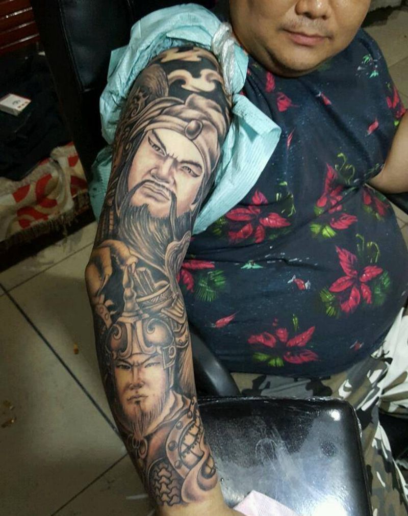 五虎将纹身图片