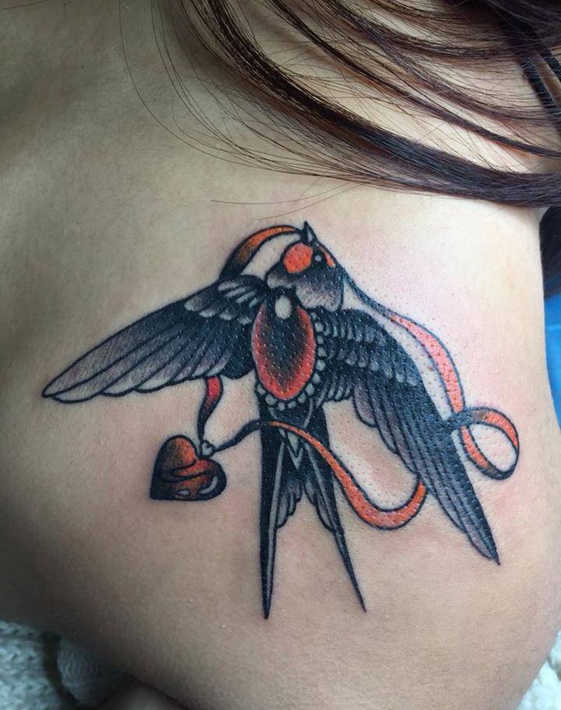 燕子～鹤泽作品纹身图片