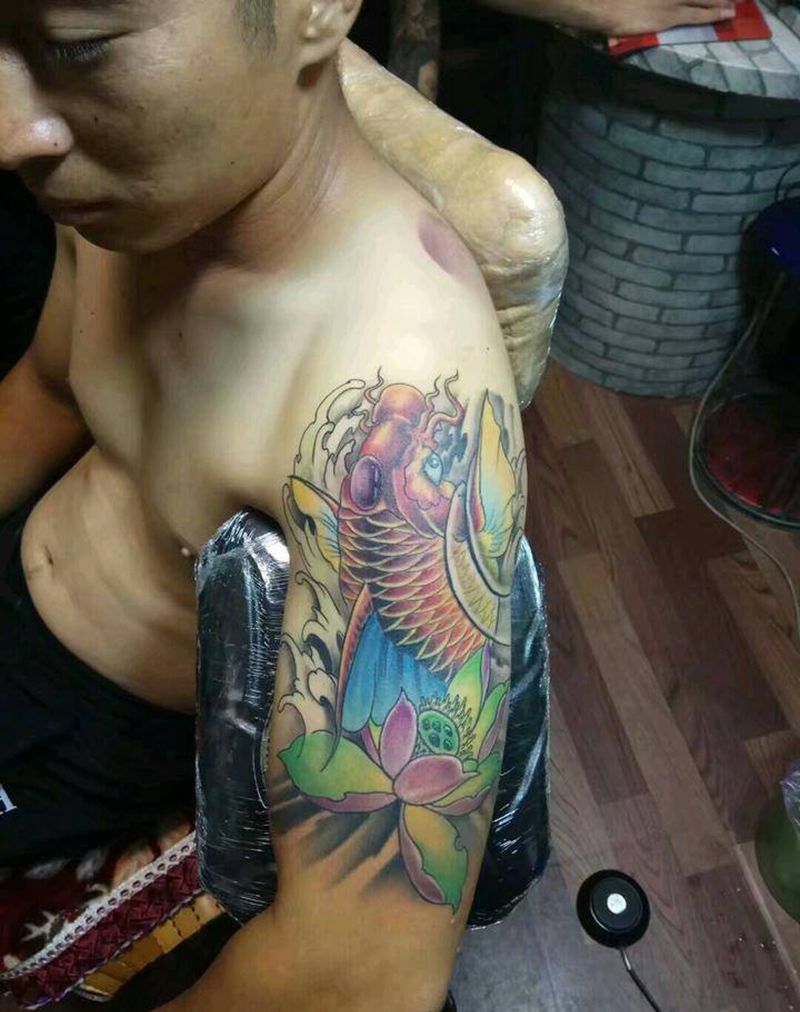 招财鱼部分作品分享纹身图片