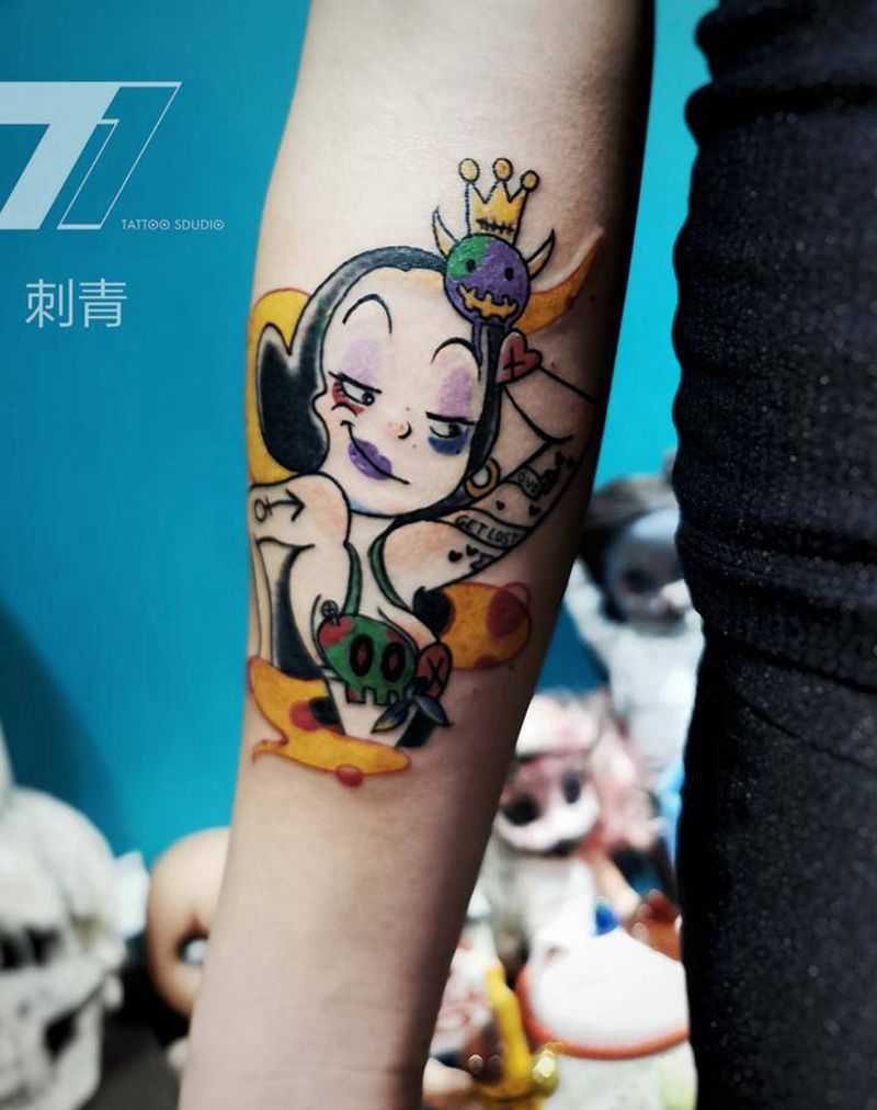 卡通奥利佛纹身图片_手臂New School卡通纹身图案