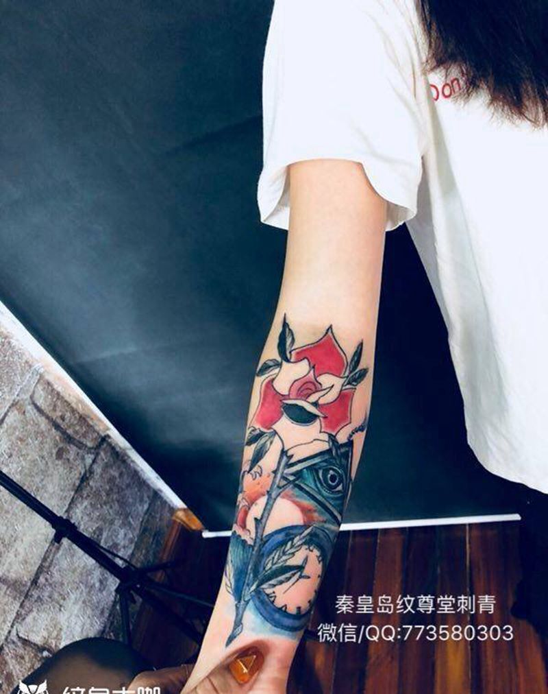 School风格纹身图片