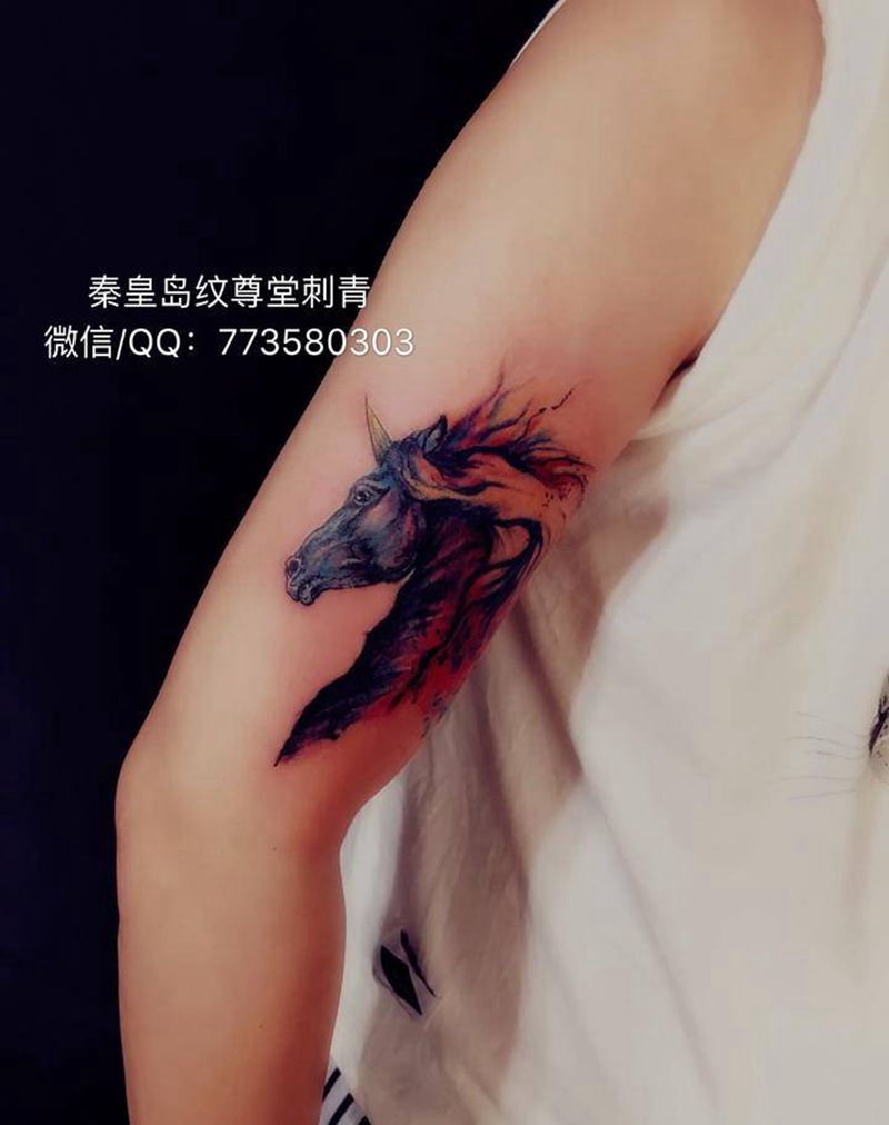 先马驹儿纹身图片