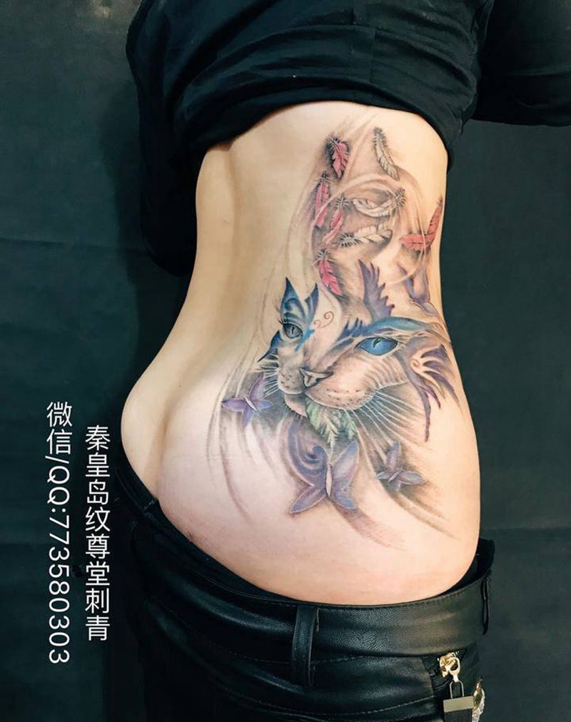 猫……纹身图片