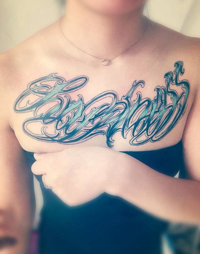 花体字纹身图片