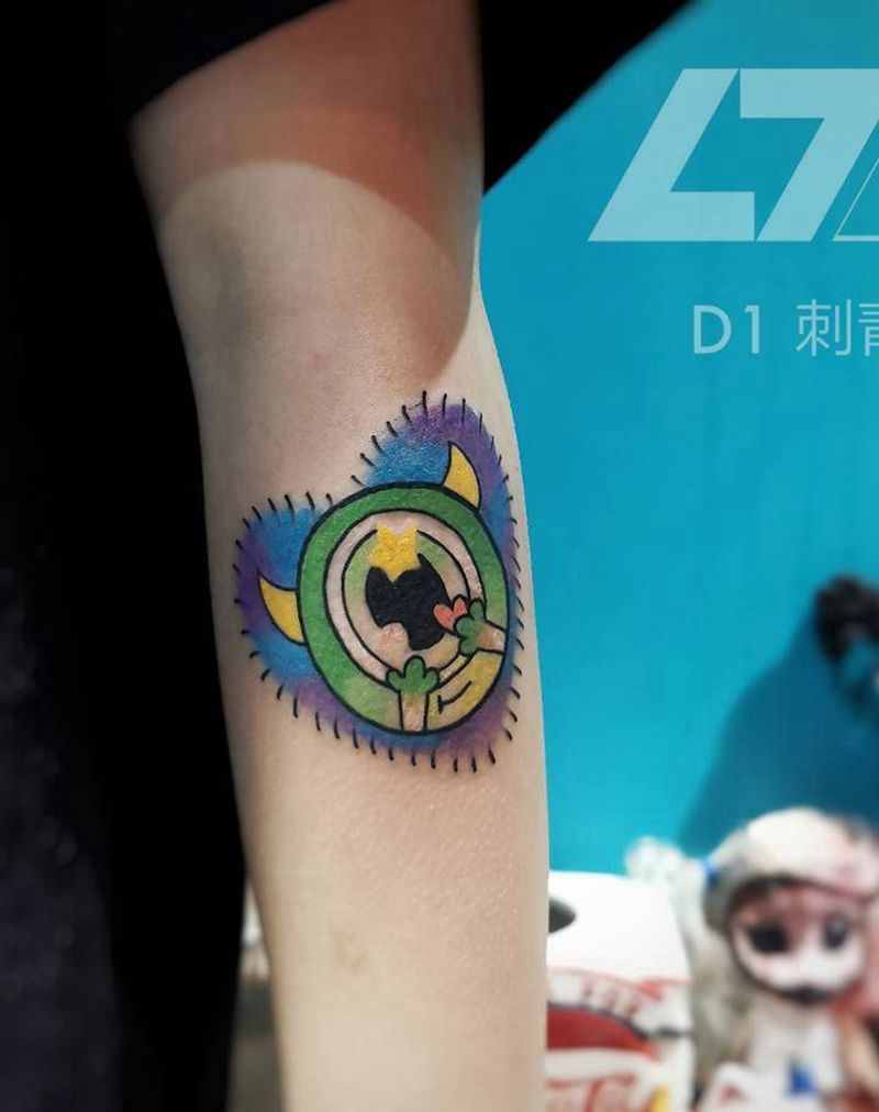 卡通大眼仔纹身图片_手臂New School卡通纹身图案