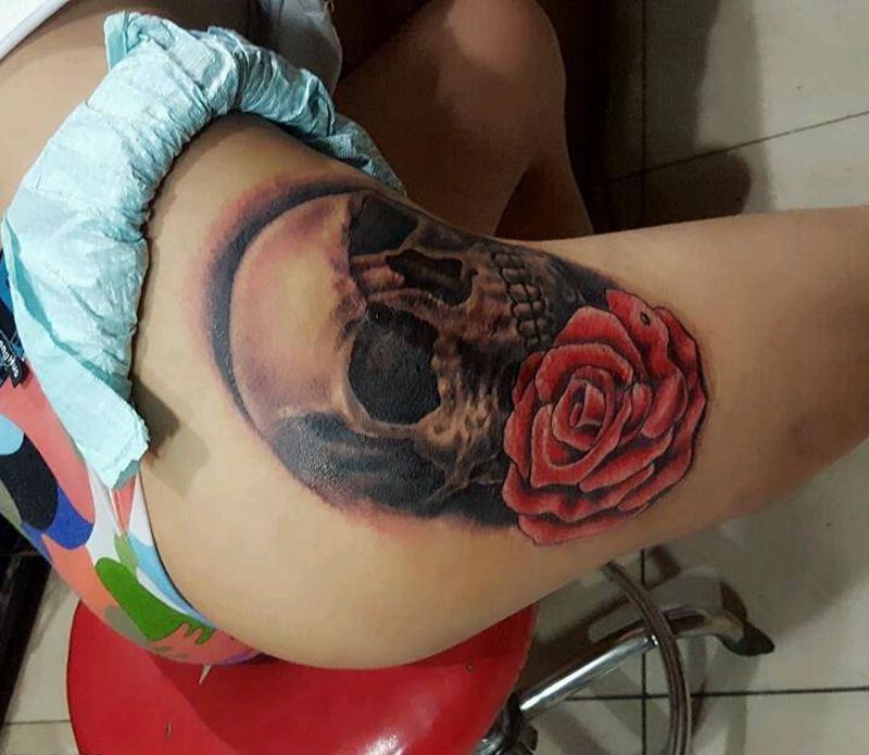 伤疤覆盖纹身图片